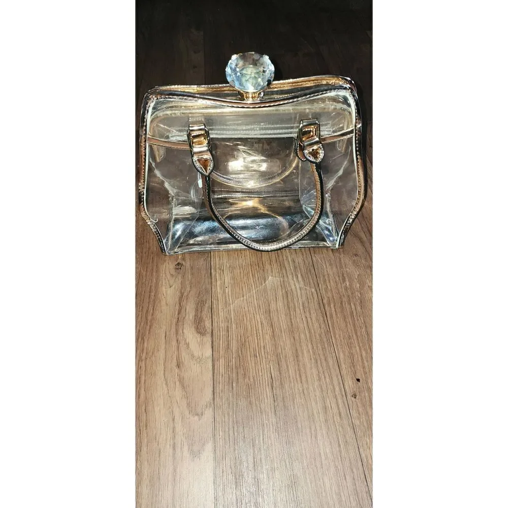 Metallic and Clear Satchel